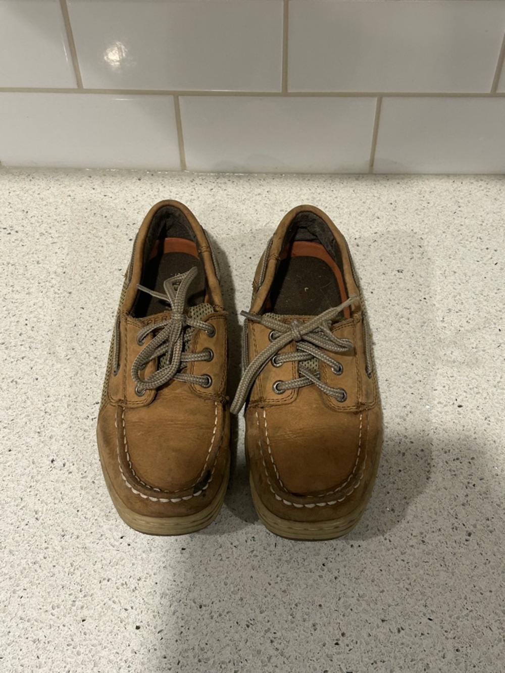 Kids Sperry Casual Boat Shoes in Brown, Size 3.5 M, Used